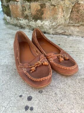Sebago Brown Suede Women's Moccasin Loafers